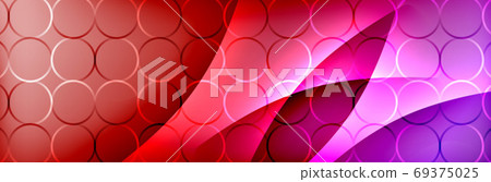 Fluid gradient neon color waves, vector abstract background 69375025