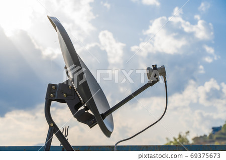 Sattelite dish for TV channels, stock photo 69375673