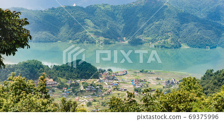 Landscape view of Sedi-Bagar village and Pheva lake, Nepal 69375996
