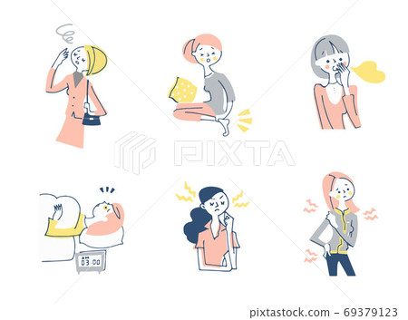 Female illness symptom set 69379123