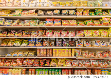 Image of product shelves for sweets Image of product shelves for sweets 69379685