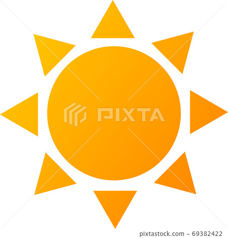 Illustration of a simple sun mark - Stock Illustration [69382422] - PIXTA