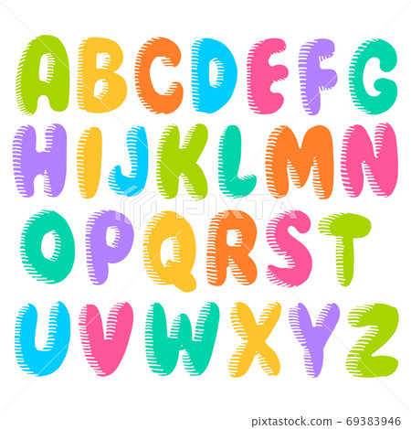 Hand drawn doodle funny font. Set of sketch cute alphabet. Vector illustration for magazines, printings, web posters, hand drawn typography etc. Hand drawn doodle funny font. Set of sketch cute alphabet. Vector illustration for magazines, printings, web posters, hand drawn typography etc. 69383946
