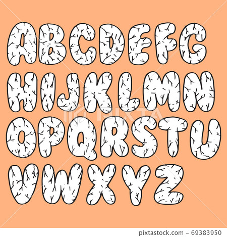 Hand drawn doodle font. Set of sketch alphabet. Vector illustration for magazines, printings, web posters, hand drawn typography etc. 69383950