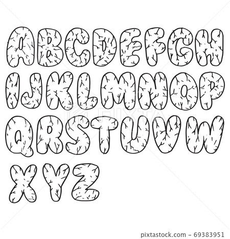 element design vector. Hand drawn doodle font. Set of sketch alphabet. Vector illustration for magazines, printings, web posters, hand drawn typography etc. 69383951