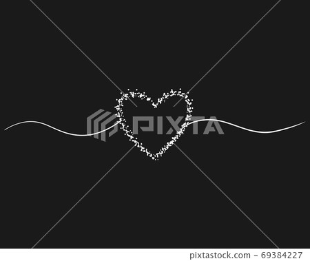 Tangled grungy round scribble hand drawn heart with thin line, divider shape. Vector illustration Isolated on white background. Tangled grungy round scribble hand drawn heart with thin line, divider shape. Vector illustration Isolated on white background. 69384227