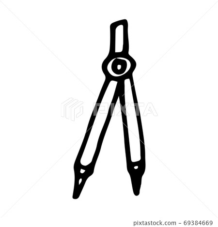 Hand Drawn bow doodle icon isolated on white background. vector illustration. 69384669