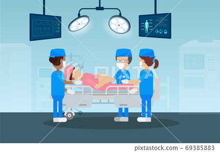 Gynecologist and nurse 69385883