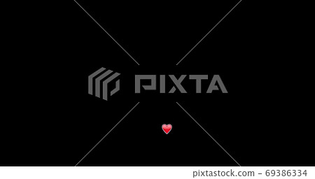 Social media Live style animated heart on alpha canal 69386334