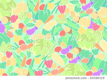 Vegetable and vegan menu Vegetable background material Japanese style handwritten pastel color Vegetable and vegan menu Vegetable background material Japanese style handwritten pastel color 69386529