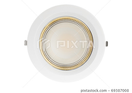 round led lamp for false ceiling, on a white background round led lamp for false ceiling, on a white background 69387008