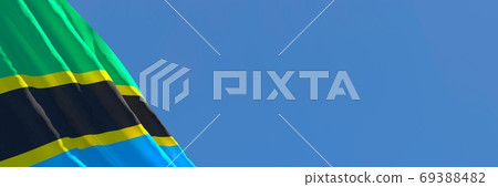 3D rendering of the national flag of Tanzania... - Stock Illustration ...