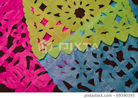 Mexican paper cutout Papel Picado Mexican paper cutout Papel Picado 69390395