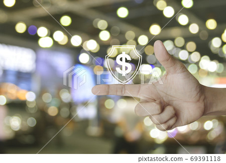 Business money insurance and protection concept Business money insurance and protection concept 69391118