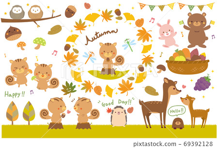 秋天的插圖集 秋天的插圖集 69392128