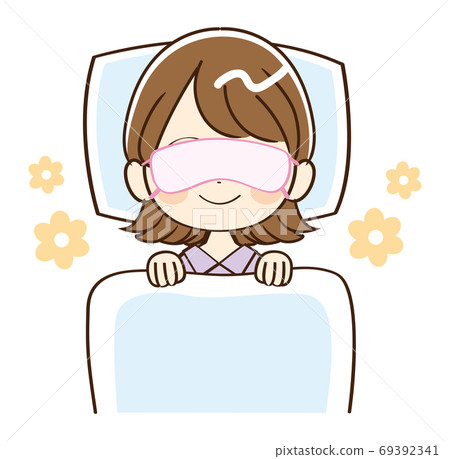 Women, sleep, sleep, relax, eye mask 69392341