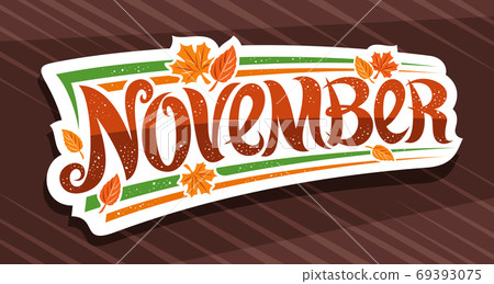 Vector banner for November Vector banner for November 69393075