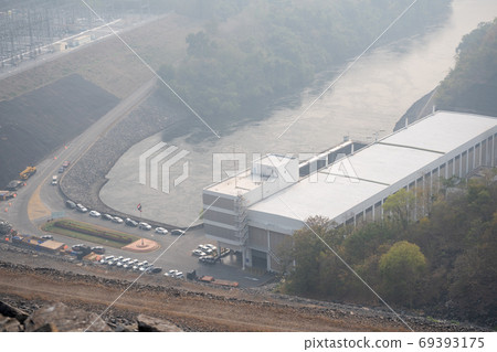 Water gate in the dam. 69393175
