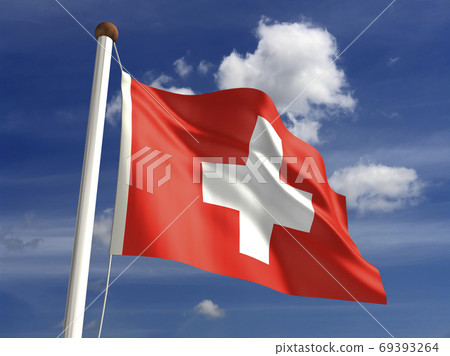 Switzerland flag (with clipping path) 69393264