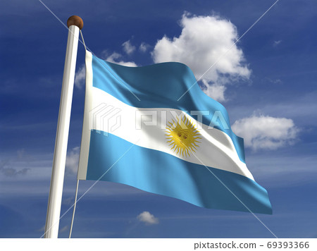 Argentina flag (with clipping path) Argentina flag (with clipping path) 69393366