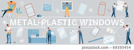 Plastic Windows Flat Pattern  69393454