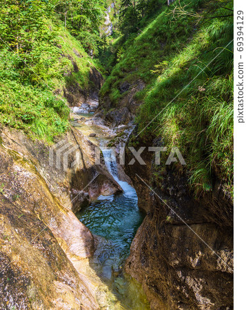 Gorge Almbachklamm in the Berchtesgaden Alps, Germany 69394129