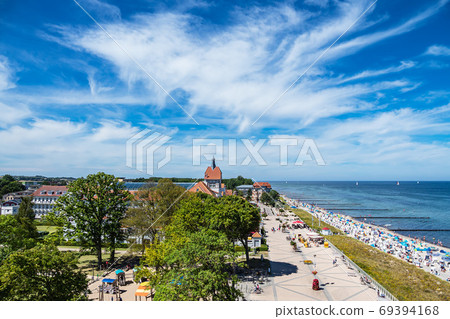 View to the beach and city Kuehlungsborn, Germany View to the beach and city Kuehlungsborn, Germany 69394168