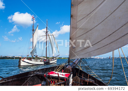 Windjammer on the Hanse Sail in Rostock, Germany Windjammer on the Hanse Sail in Rostock, Germany 69394172