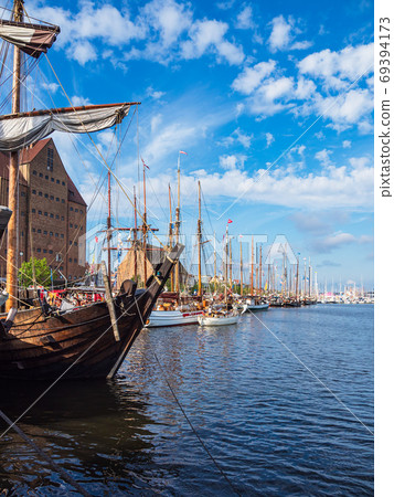 Windjammer on the Hanse Sail in Rostock, Germany Windjammer on the Hanse Sail in Rostock, Germany 69394173