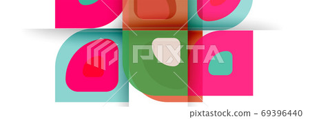 Set of vector modern geometric abstract backgrounds with repeating abstract round shapes patterns and shadow effects Set of vector modern geometric abstract backgrounds with repeating abstract round shapes patterns and shadow effects 69396440