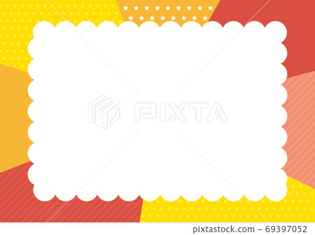 流行框架插圖橙色/紅色/黃色 流行框架插圖橙色/紅色/黃色 69397052