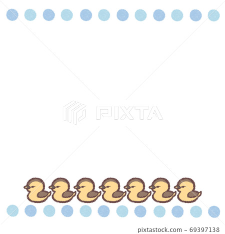 Spot-billed duck frame - Stock Illustration [69397138] - PIXTA