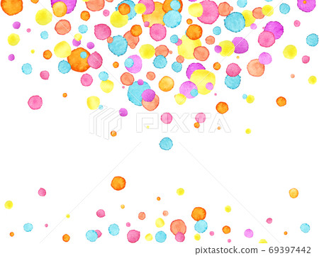 Confetti background. Watercolor confetti design. Party concept. Vector illustration Confetti background. Watercolor confetti design. Party concept. Vector illustration 69397442