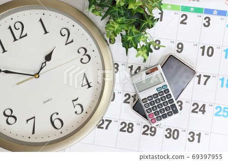Calendar and clock Calendar and clock 69397955