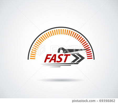 Speed, vector logo racing. Fast icon - vector Speed, vector logo racing. Fast icon - vector 69398862