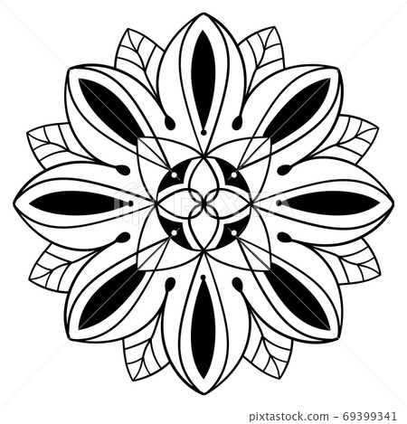 Flower mandala. Hand drawn background. Islam, Arabic, India, ottoman motifs. Vector illustration. Flower mandala. Hand drawn background. Islam, Arabic, India, ottoman motifs. Vector illustration. 69399341
