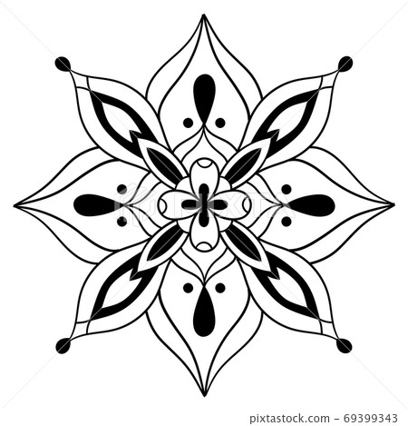 Flower mandala. Hand drawn background. Islam, Arabic, India, ottoman motifs. Vector illustration. Flower mandala. Hand drawn background. Islam, Arabic, India, ottoman motifs. Vector illustration. 69399343