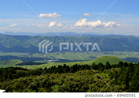 Scenery of Kusasenri Observatory, a popular tourist spot in Aso 69400591