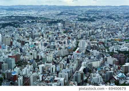 Scenery of Yokohama city distant view Scenery of Yokohama city distant view 69400679