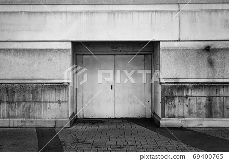 Metal door in a warehouse 69400765