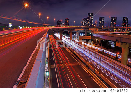 Night view of Tatsumi 2nd parking area 69401882