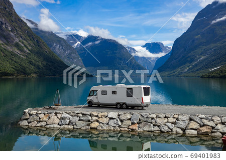 Family vacation travel RV, holiday trip  motorhome 69401983