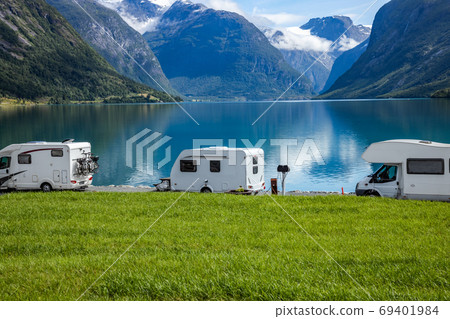 Family vacation travel RV, holiday trip  motorhome 69401984