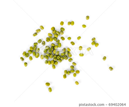 mung bean isolated on white background, flat lay, top view mung bean isolated on white background, flat lay, top view 69402064