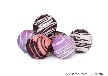 fancy ball brownies isolated on white background fancy ball brownies isolated on white background 69402076