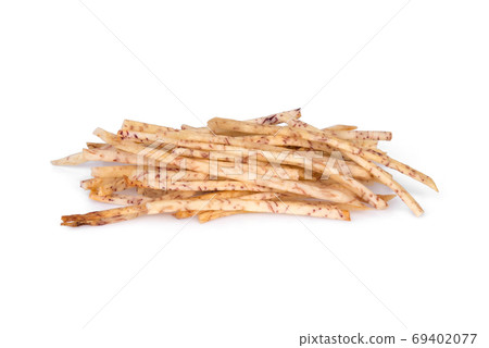 deep fried taro crisp isolated on white background 69402077