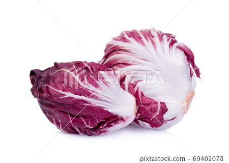 red radicchio isolated on white background 69402078