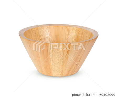 wooden bowl isolated on white background wooden bowl isolated on white background 69402099