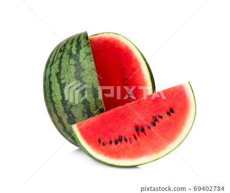 watermelon with slices isolated on white background watermelon with slices isolated on white background 69402784