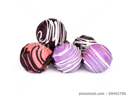 fancy ball brownies isolated on white background fancy ball brownies isolated on white background 69402786